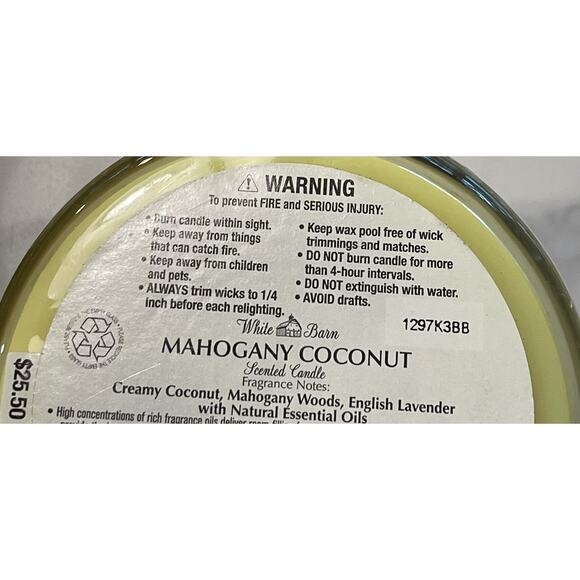 1 Bath & Body Works MAHOGANY COCONUT Large Scented 3 Wick Candle 14.5 oz - Picture 4 of 4